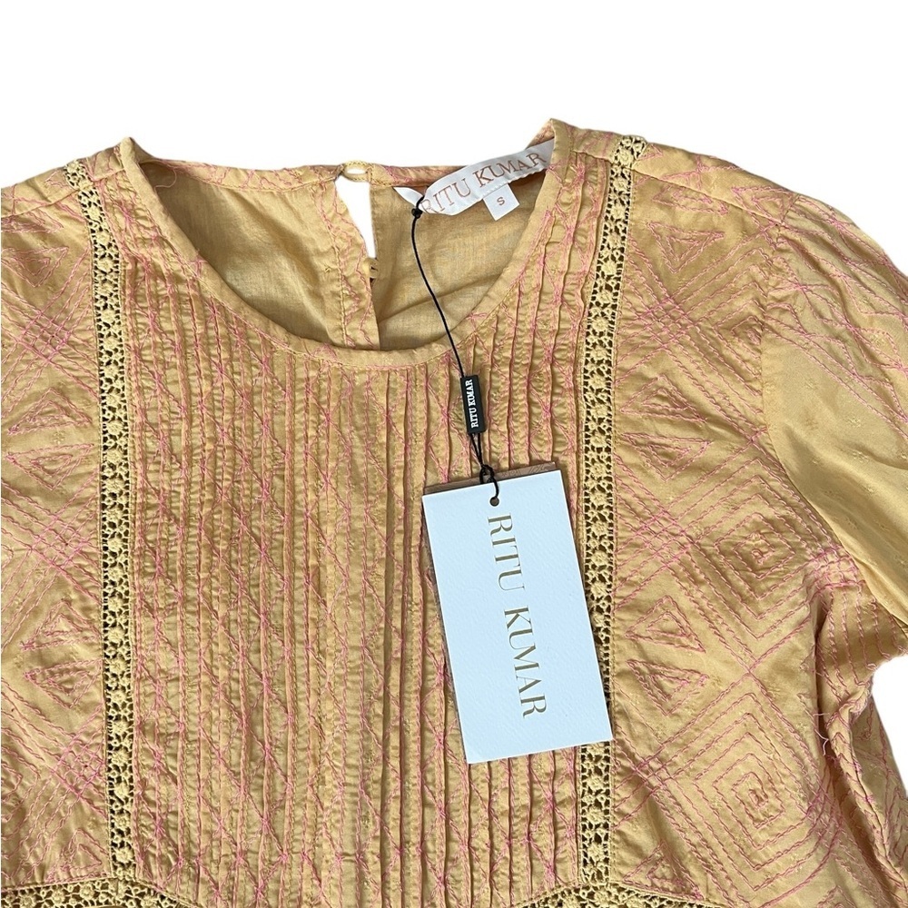 NWT Ritu Kumar Embroidered Peplum Top Size Small - Picture 7 of 7